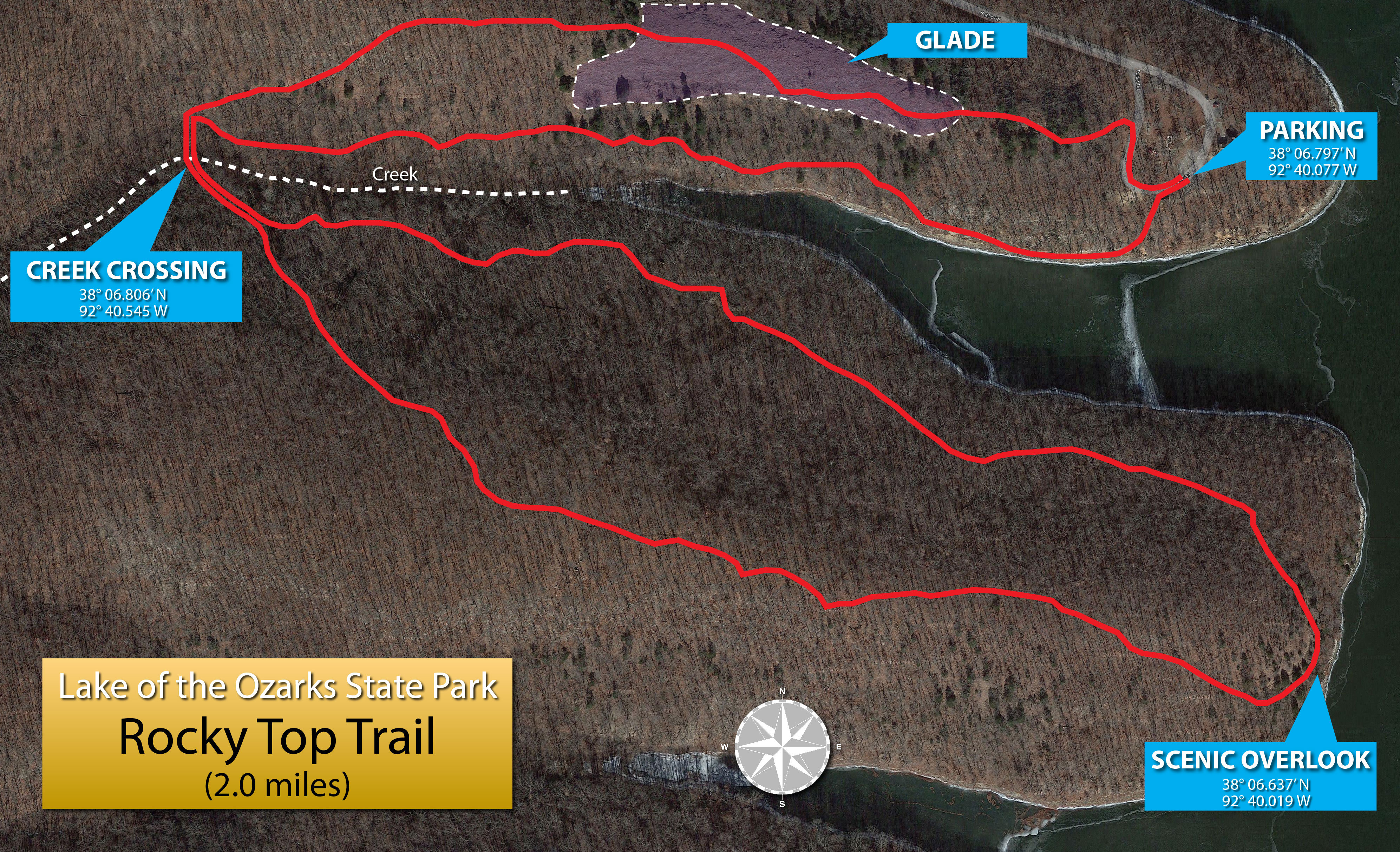 GoJim tv Hiking and Biking Trails - Rocky Top Trail Large 
